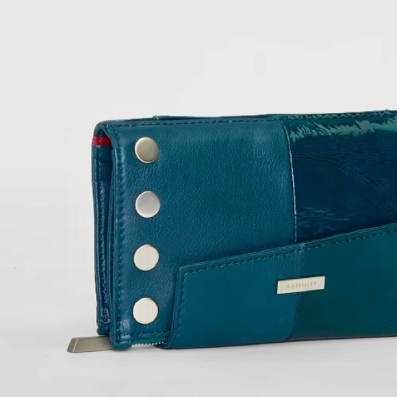 Hammitt Levy Dipped Teal/Brushed Silver Wallet Clutch or Crossbody NWT - Picture 10 of 12